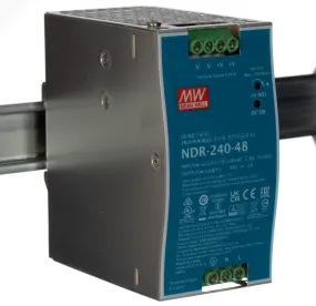 Alimentatore a montaggio su guida DIN MEAN WELL, 48V cc, 5A, 90 → 264V ca, 240W