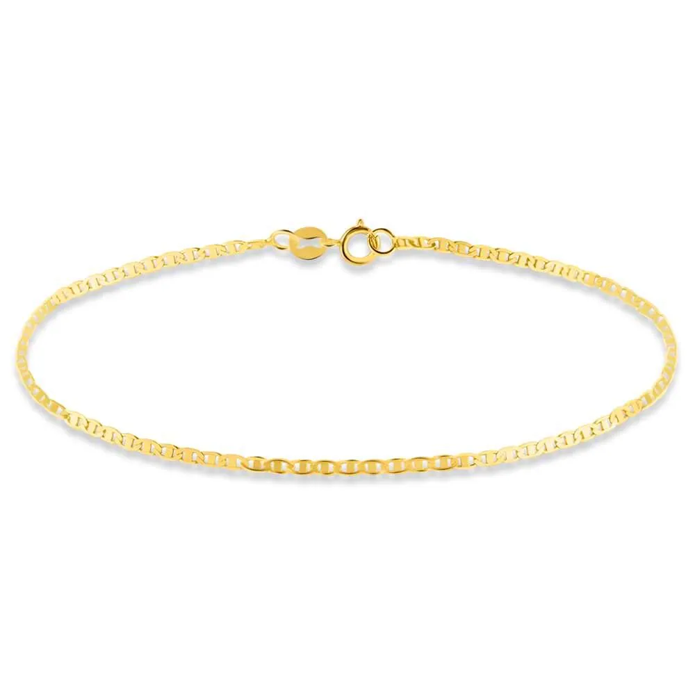 Bracciale Catena L'homme Or Oro Giallo 375/1000 Maglia Traversino 20 cm 1412955
