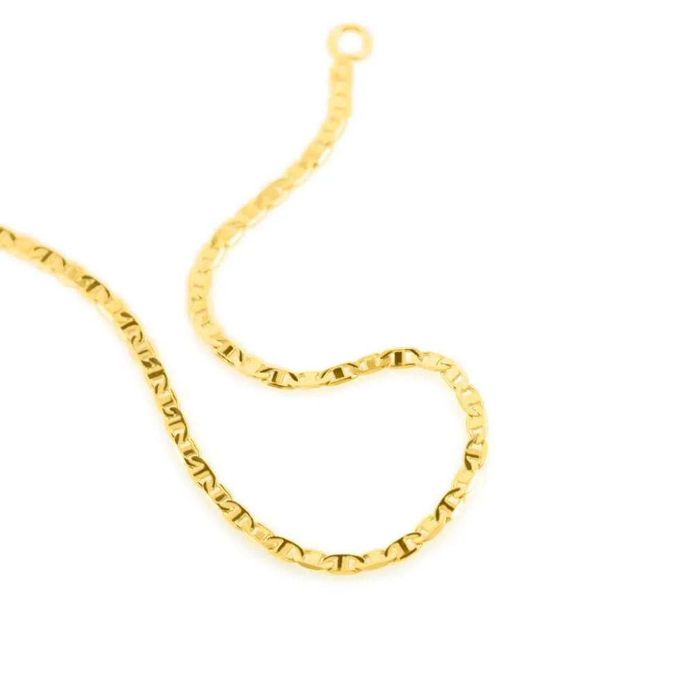 Bracciale Catena L'homme Or Oro Giallo 375/1000 Maglia Traversino 20 cm 1412955