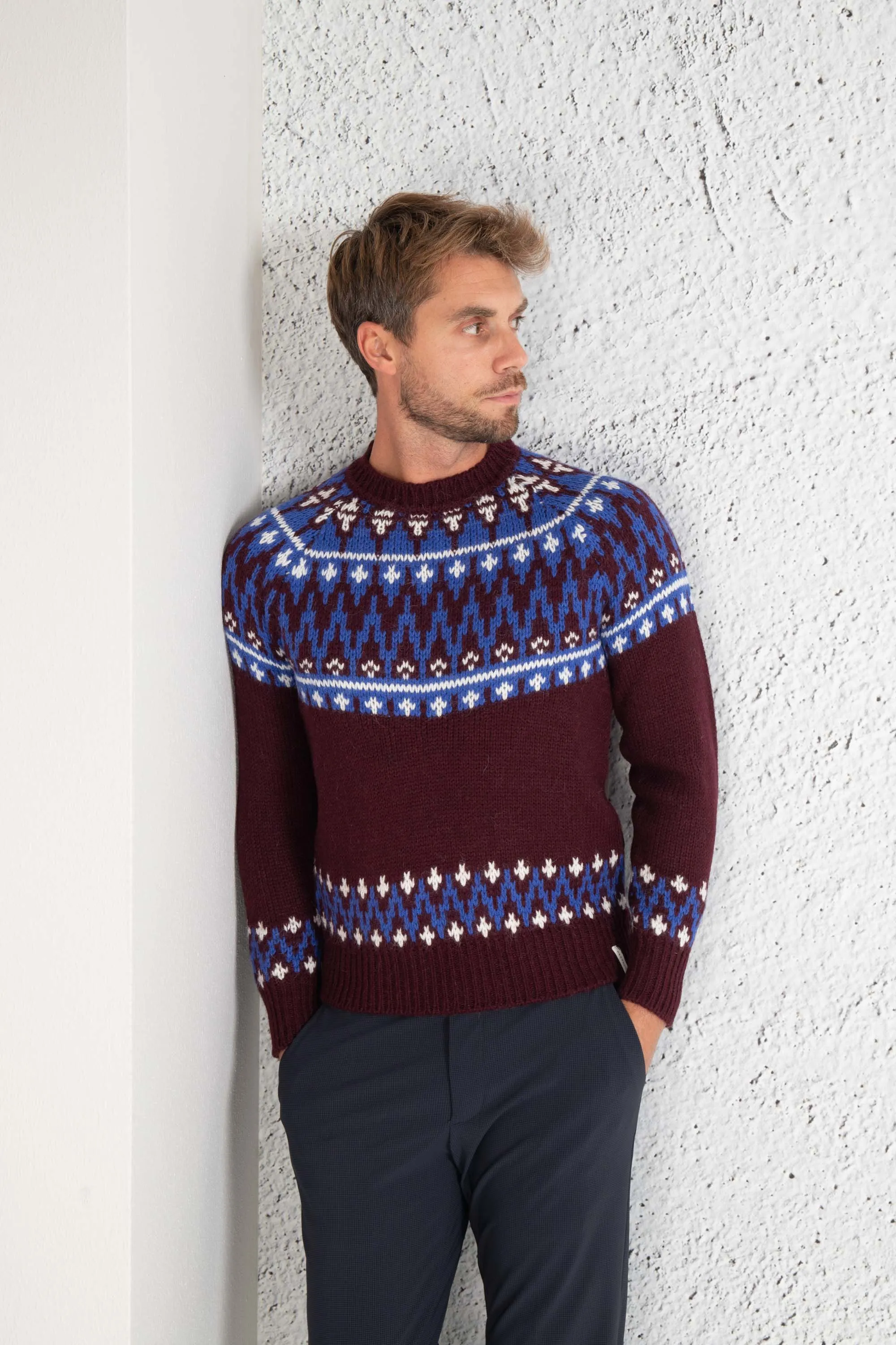 Brooksfield Pullover Jaquard Uomo