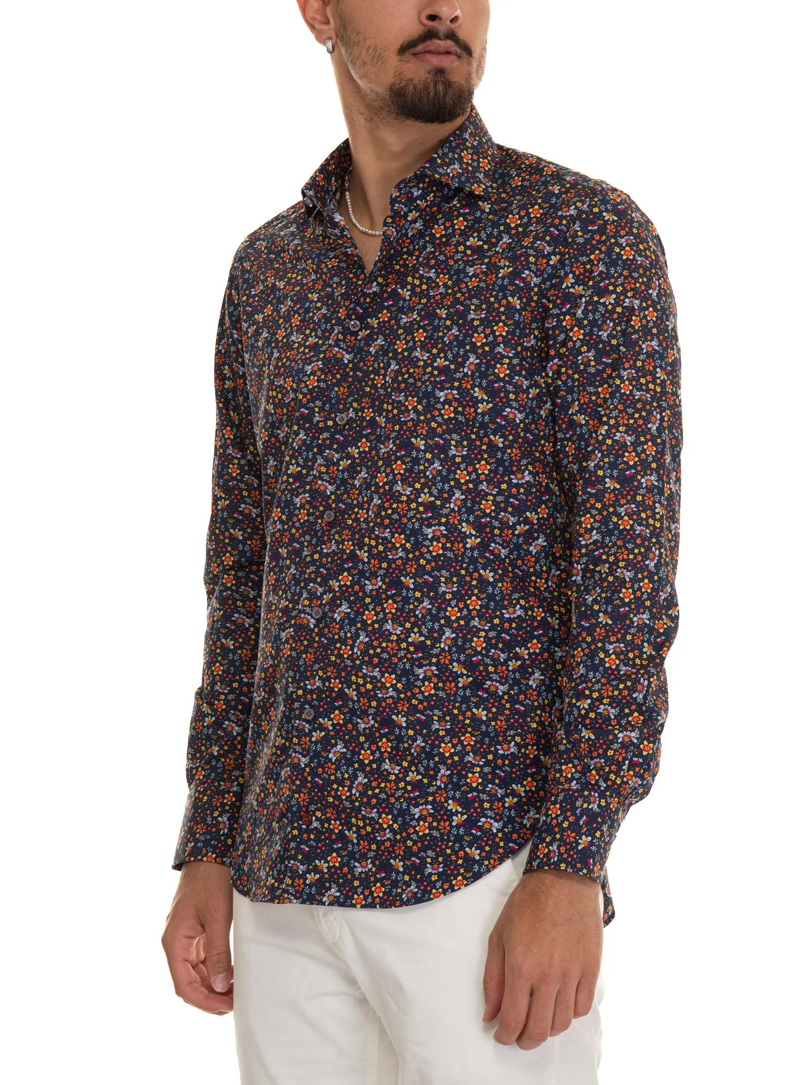 Camicia casual Blu Carrel Uomo