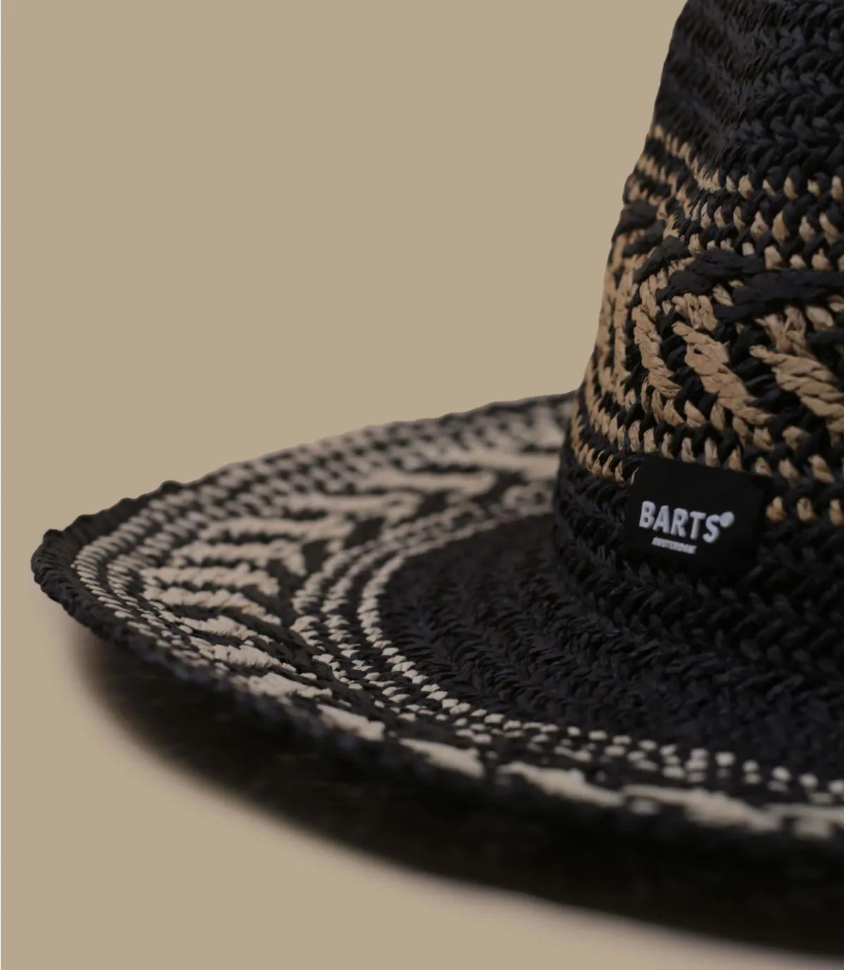 Cappello fedora di paglia nero da donnaCaledona black     