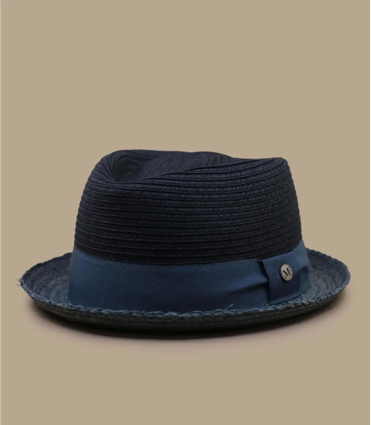 Cappello pork pie in paglia marinaLouwine blue     