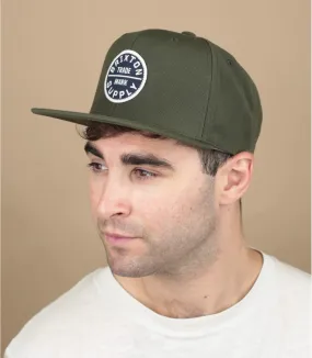 Cappello snapback verde  Cappellini Snapback Oath III moss washed navy     