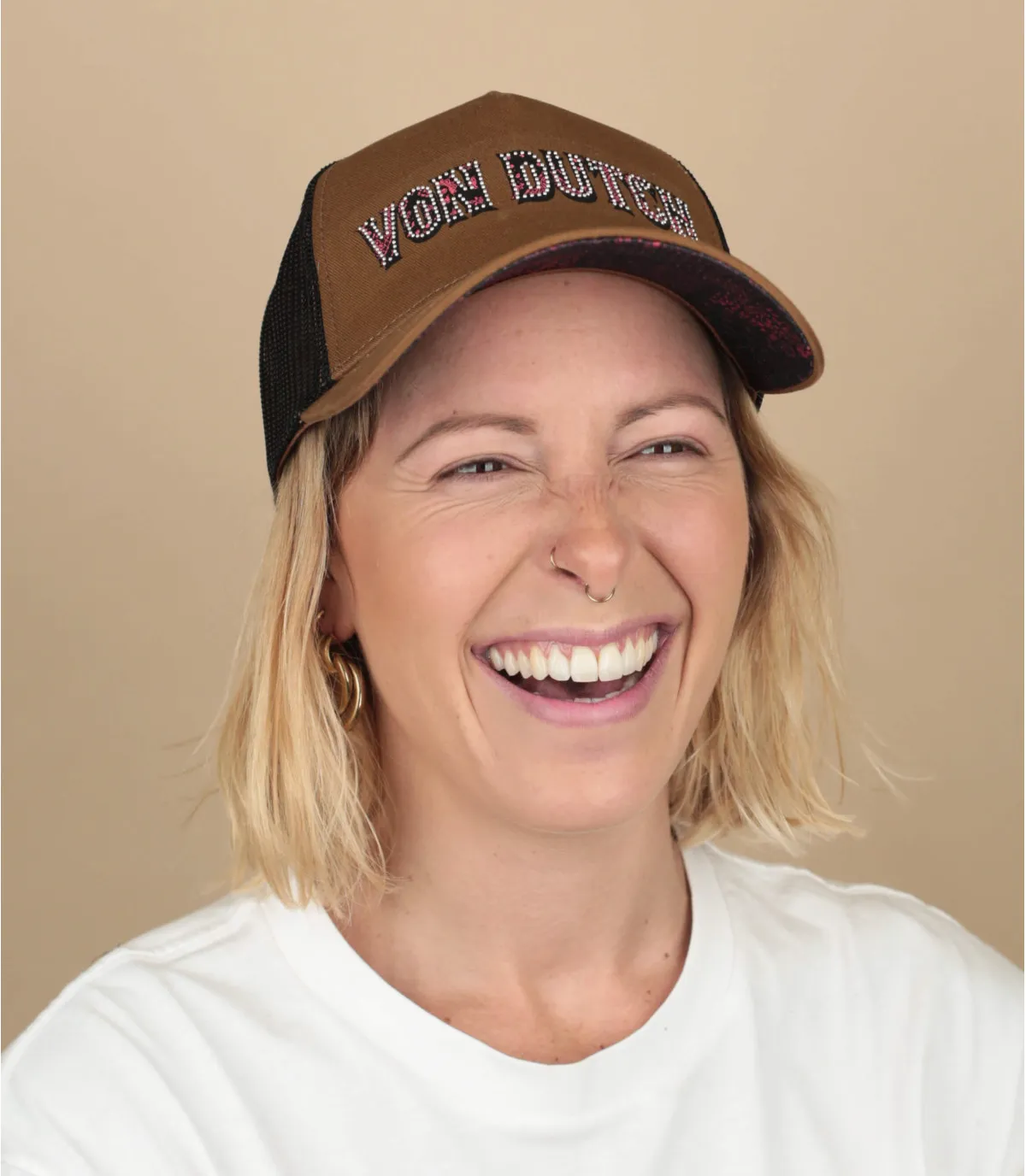     Cappello trucker marrone   Cappellini Trucker Stud Paisley     