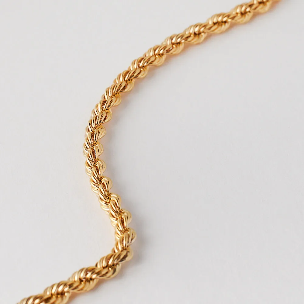 Catena L'homme Or Oro Giallo 375/1000 Maglia Corda 50 cm 1425138