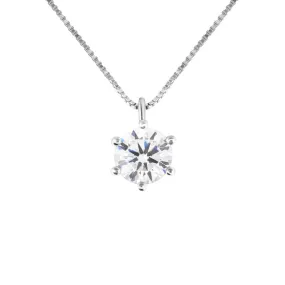 Collana Punto Luce Claire Oro Bianco 375/1000 Maglia Veneziana Cubic Zirconia Bianco 40 + 2 cm 1412188