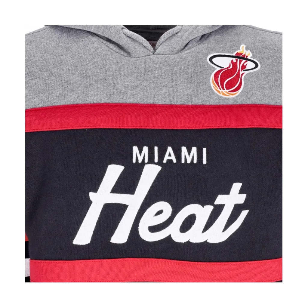 felpa cappuccio uomo nba headcoach hoodie hardwood classics miahea BLACK