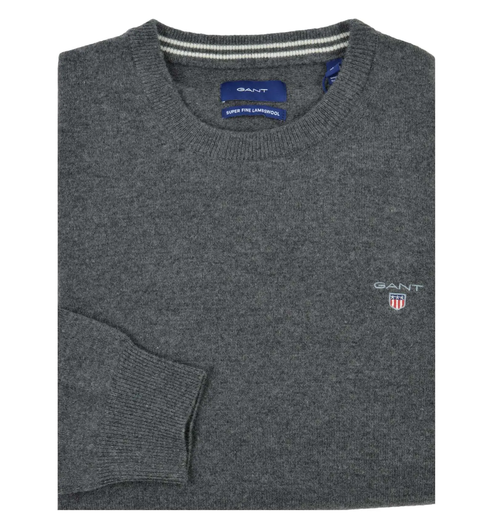 GANT uomo maglia pullover girocollo lana grigio 86211 95 ANTRACIT