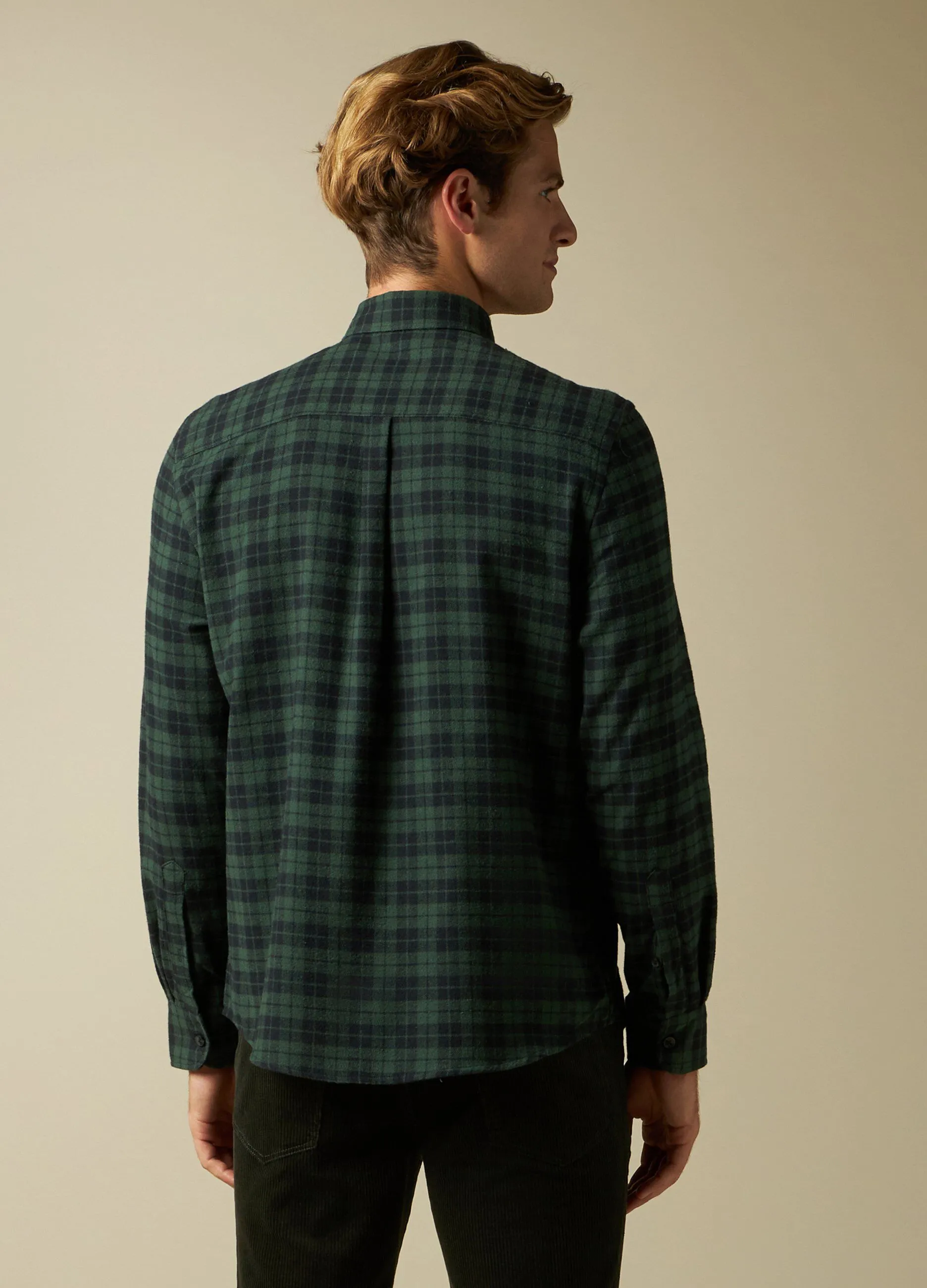 J. HART & BROS  Camicia a quadri in misto cotone uomo