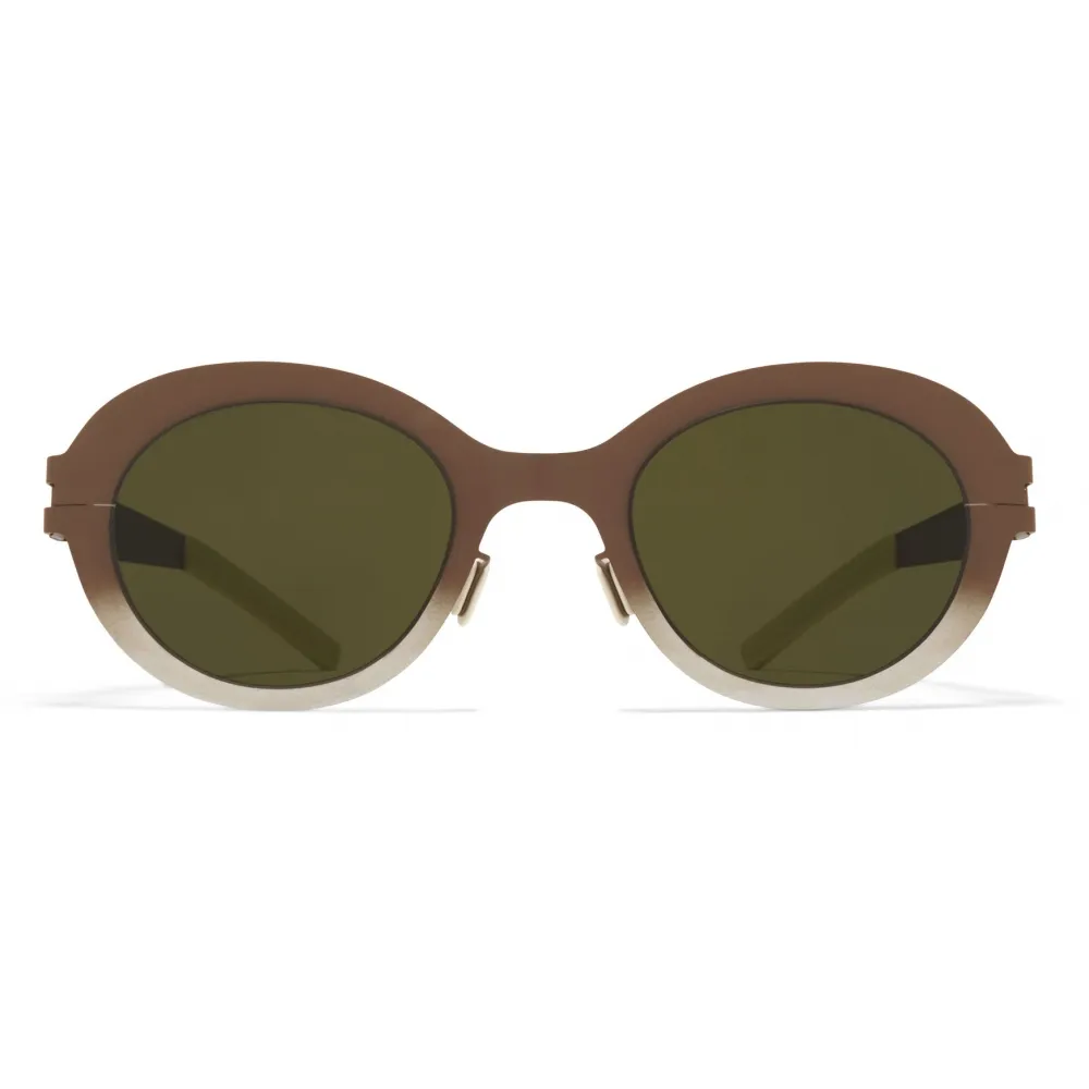 Mykita - Focus - Mykita & Bernhard Willhelm - Terra d’Ombra Argento Verde - Mylon Collection - Occhiali da Sole - Mykita Eye