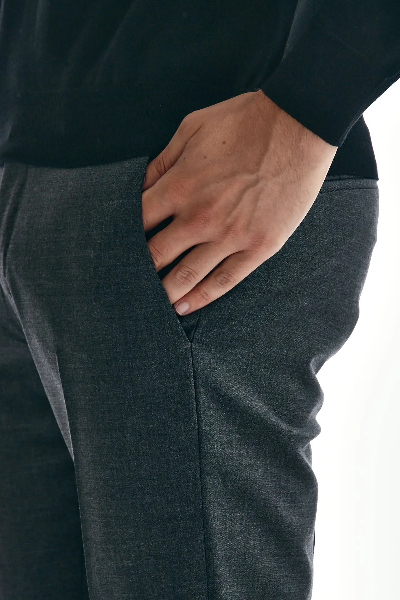 Pantalone EDGE DIECI in lana grigio 