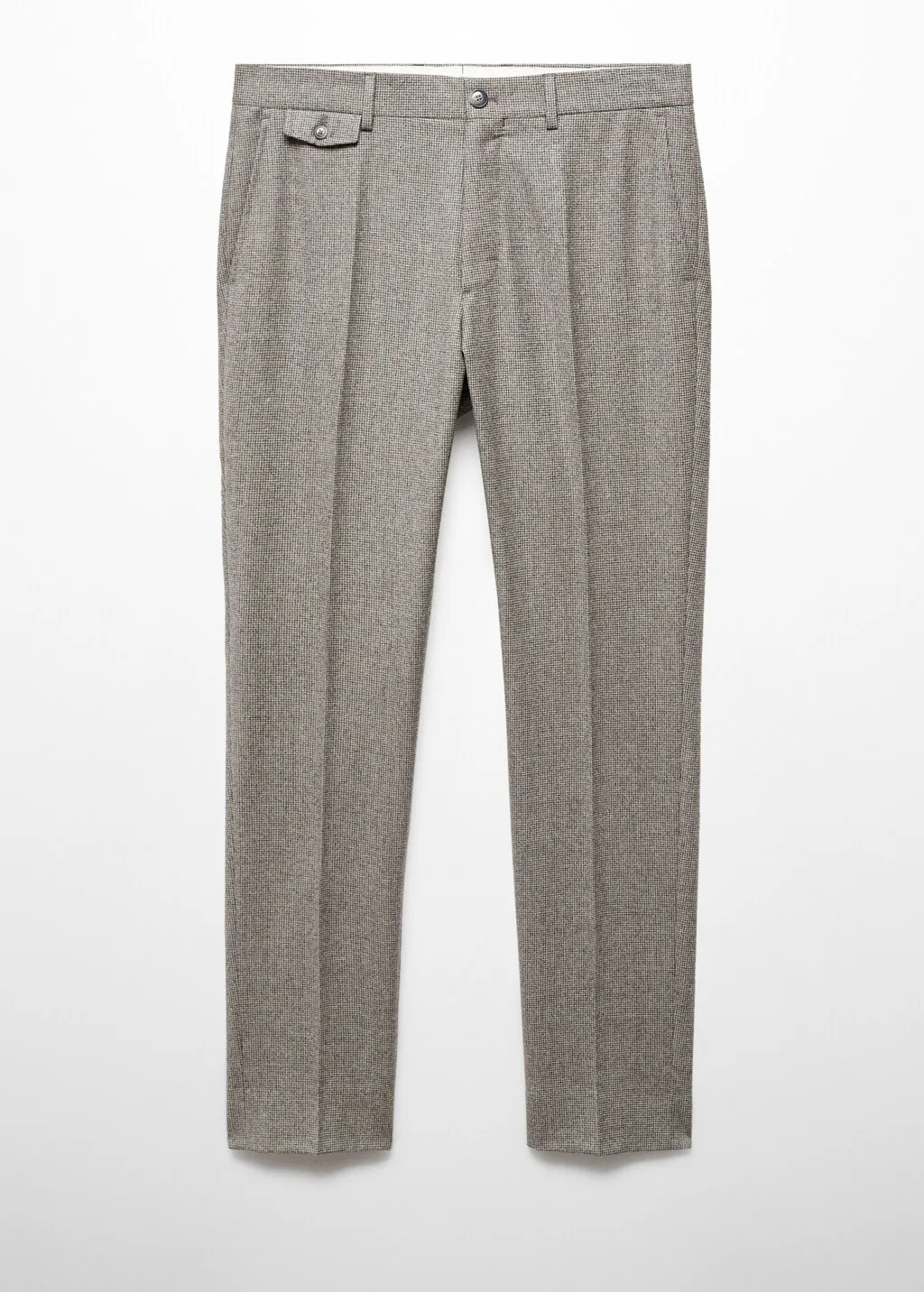 Pantaloni 100% lana vergine micro pied-de-poule