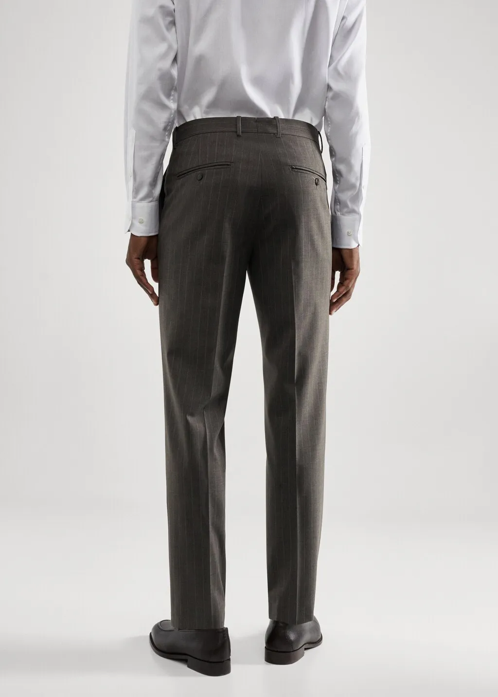 Pantaloni completo lana slim-fit gessati