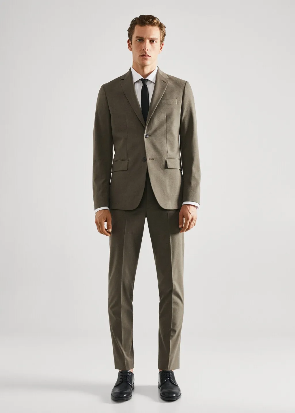 Pantaloni completo slim-fit tessuto comfort stretch