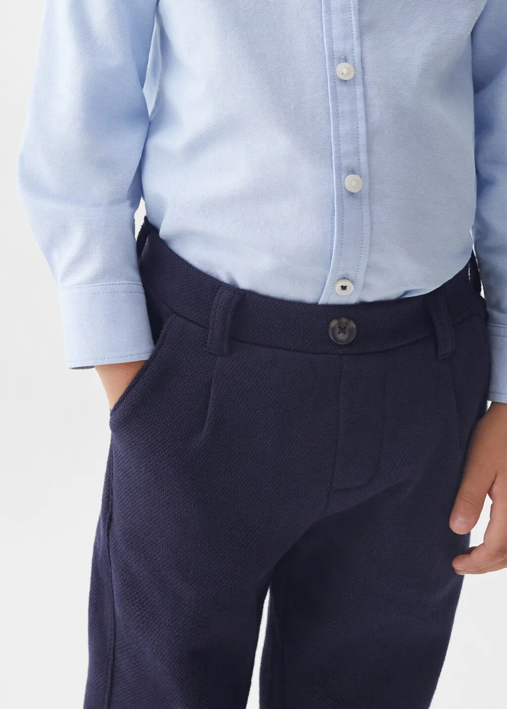 Pantaloni completo slim fit texture