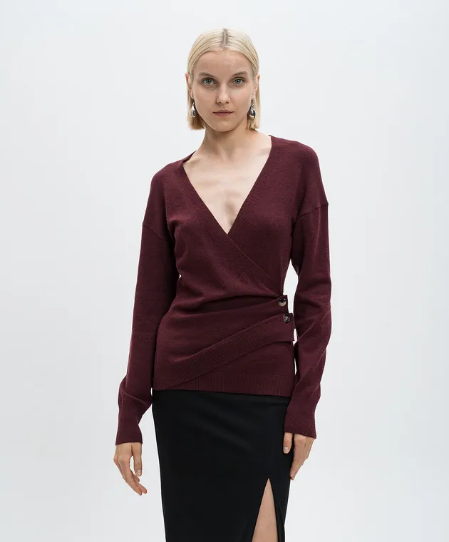 Philosophy di Lorenzo Serafini Pullover bordeaux con lana A09405704