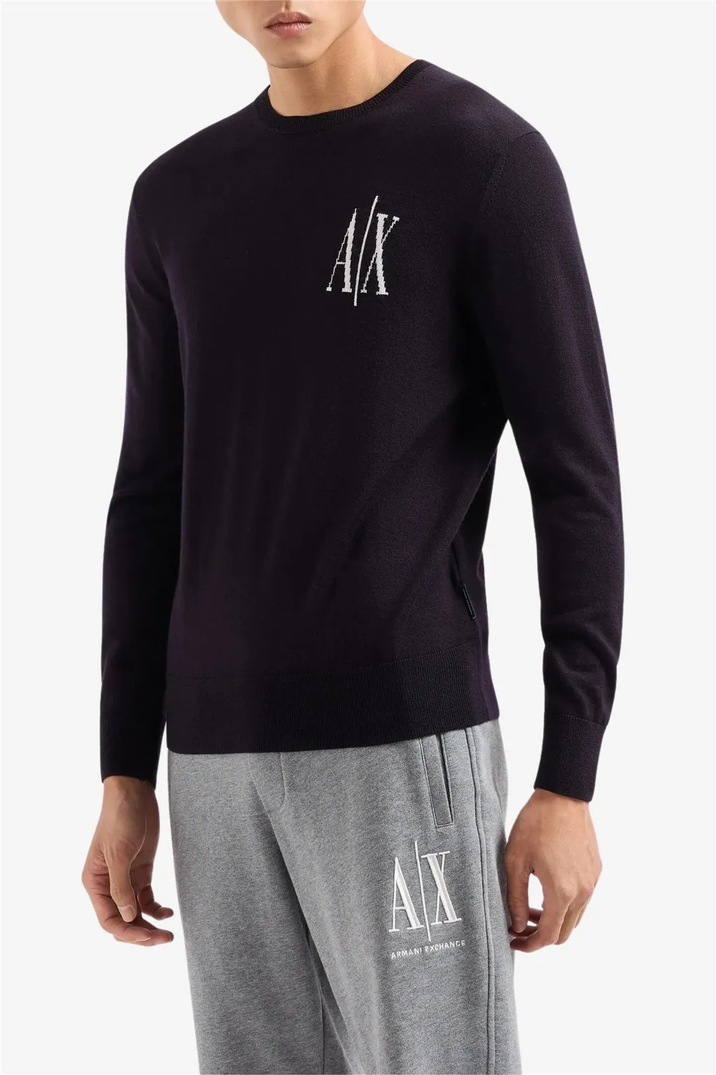 PULLOVER BLU DA UOMO ARMANI EXCHANGE 8NZM4R