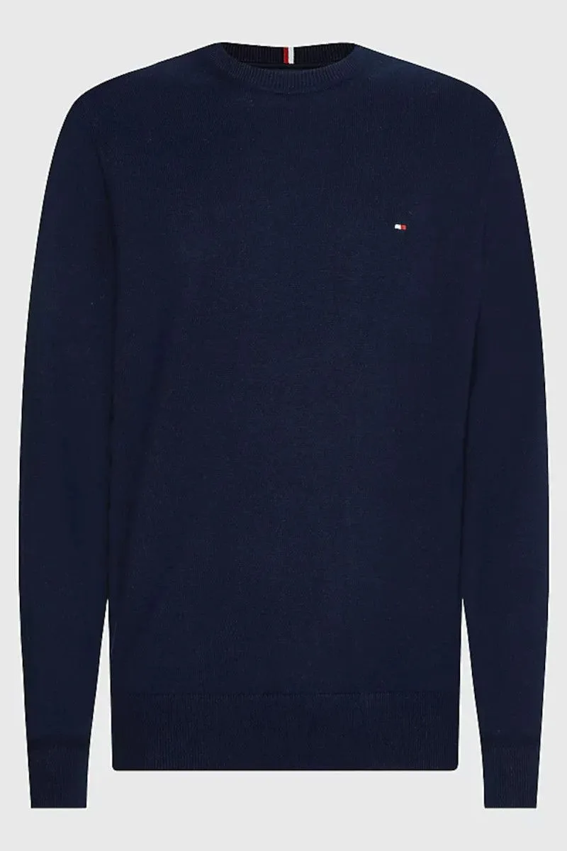 Pullover th monogram in cotone e cashmere Blu