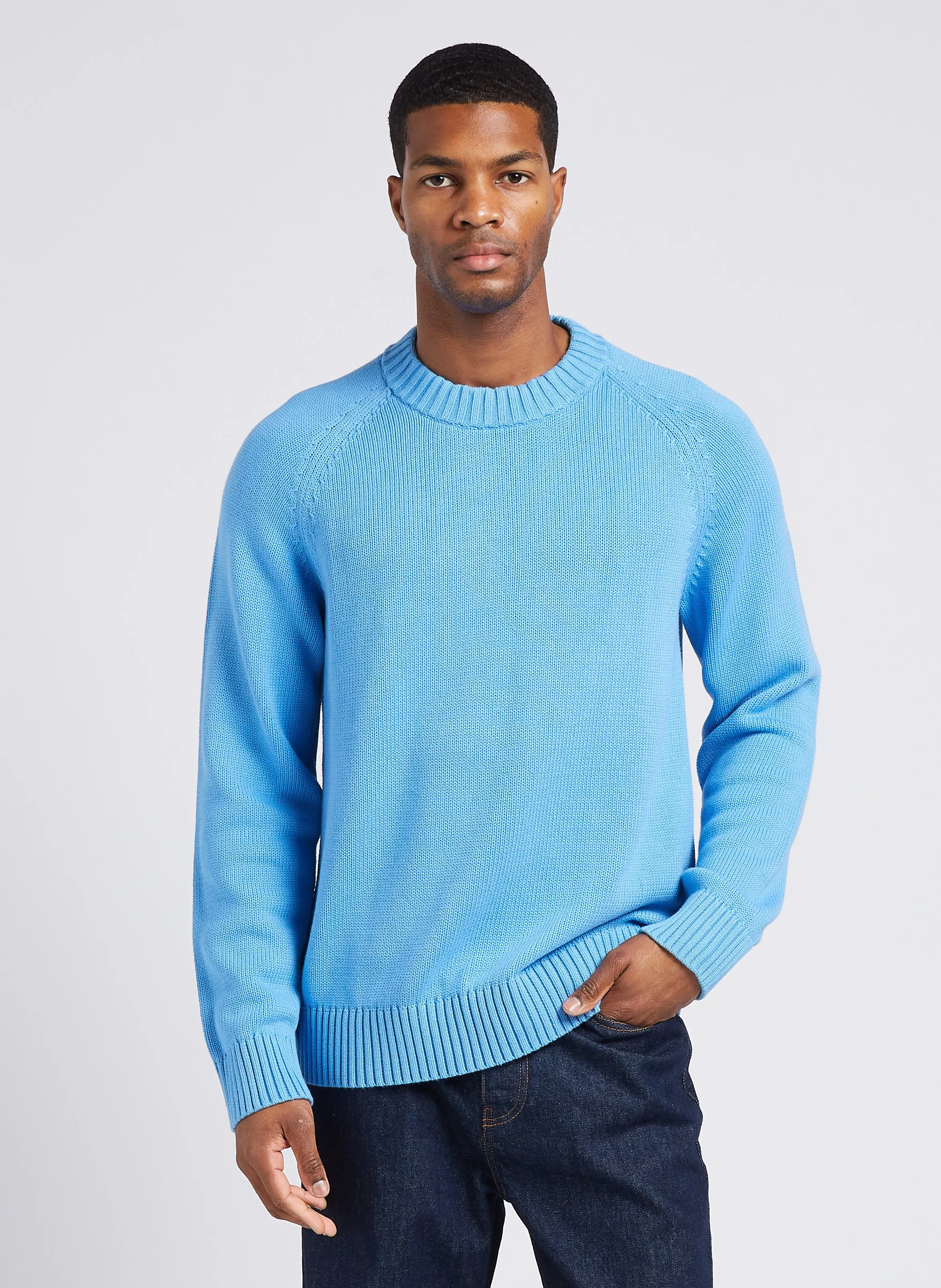  SAISON 1865   PANN - Maglione dritto scollo tondo in cotone | Blu