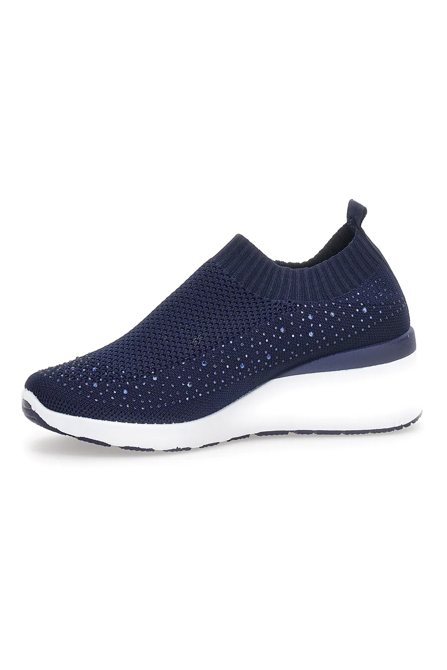 Socks Shoes Blu con strass Prima Riga 219