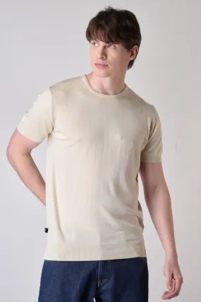 T-Shirt in maglieria Sabbia
