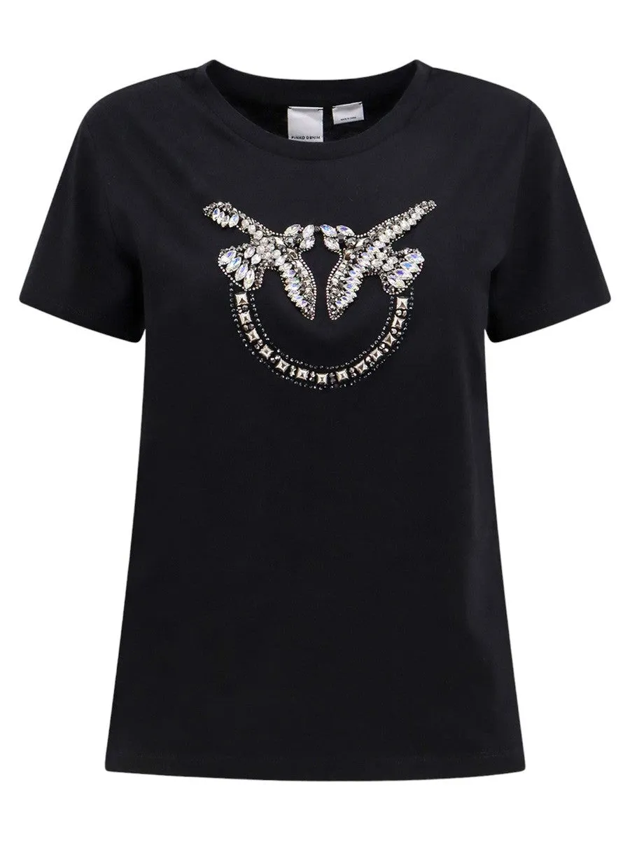 T-shirt quentin logo ricamato