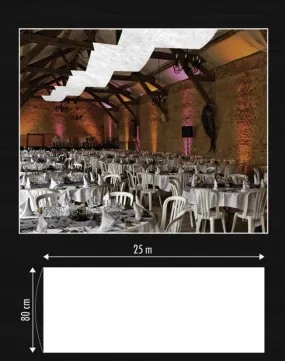 Tessuto monocromatico bianco 25m