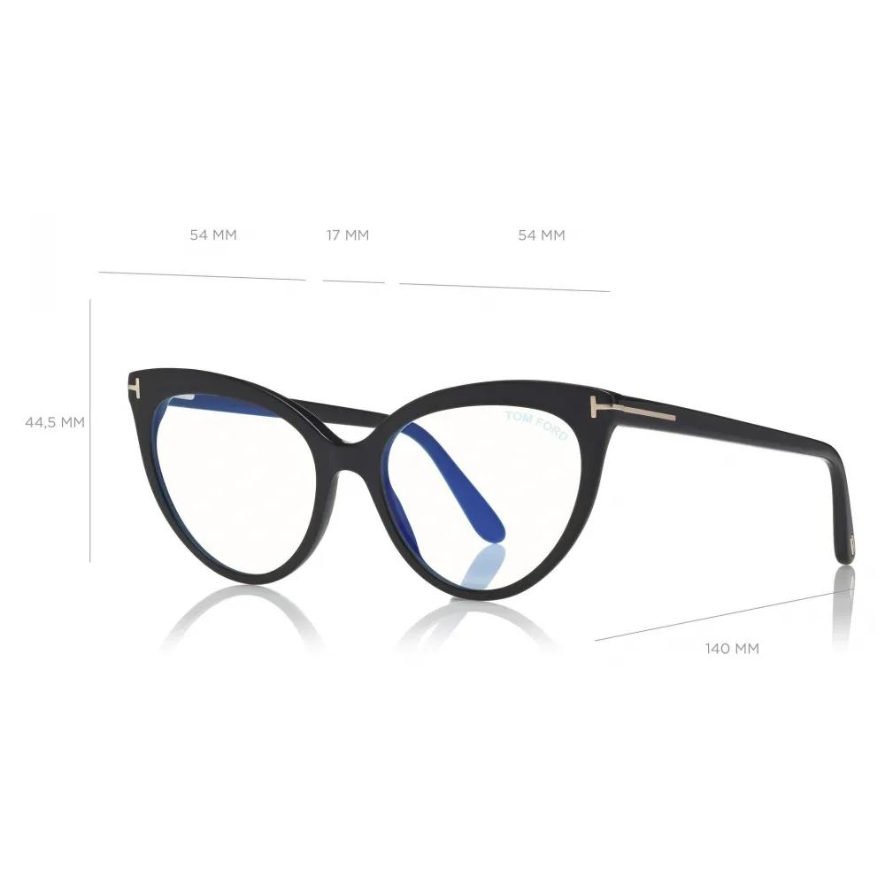 Tom Ford - Blue Block Cat-Eye Opticals Glasses - Occhiali da Vista Cat-Eye - Nero - FT5674-B - Tom Ford Eyewear