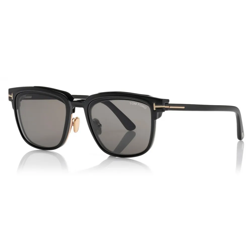 Tom Ford - Blue Block Rectangular Magnetic Bridge Glasses - Occhiali da Vista Rettangolare - Nero - FT5683-B -Tom Ford Eyewear